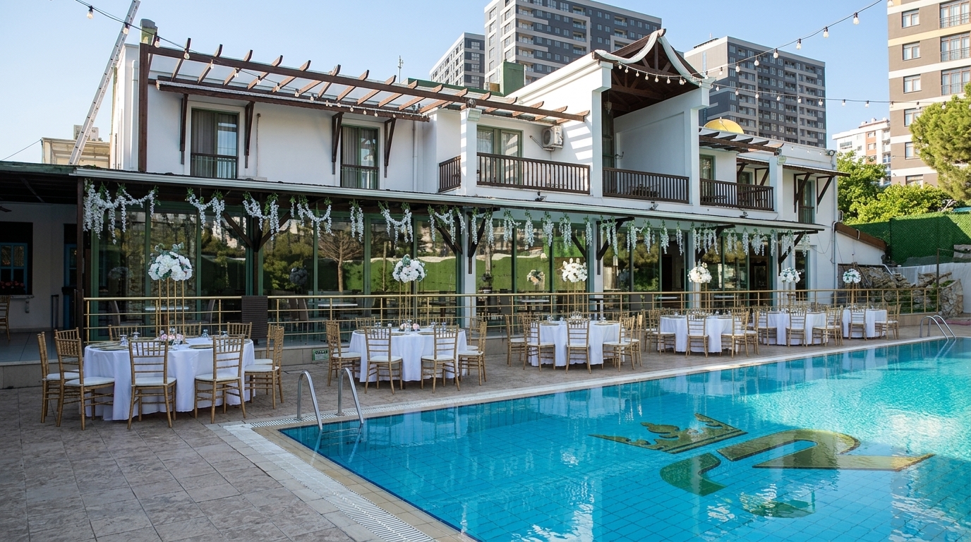 açık hava düğün masa düzeni Asia Suite Wedding